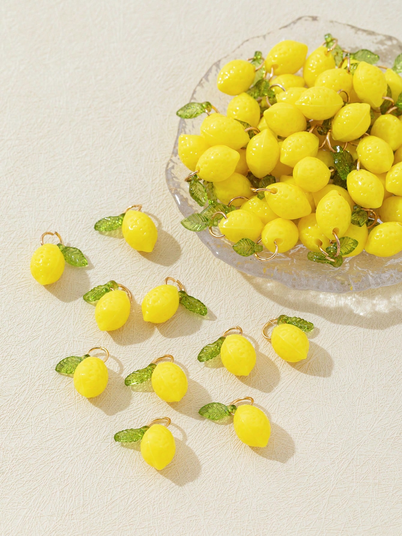 Resin Crafts Diy - 10Pcs 3D Lemon Resin Charms Pendants