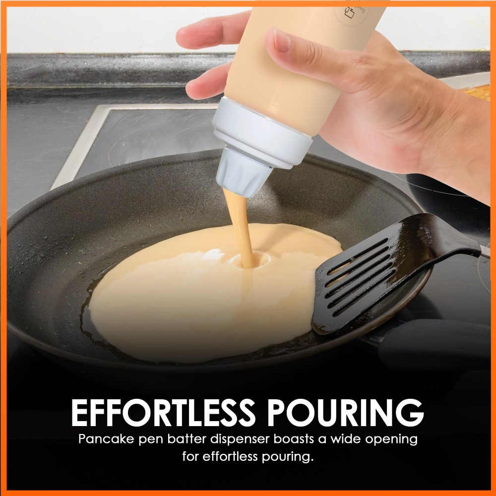 Mixing Cup Silicone - 1000ML Silicone Pancake Batter Dispenser Bottle