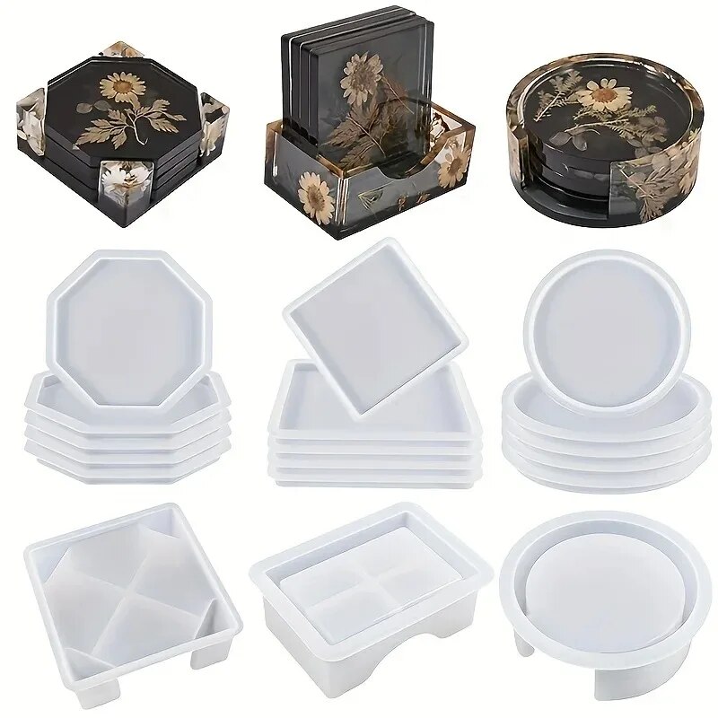 Mixing Cup Silicone - Coaster Resin Molds Set Include 1pc