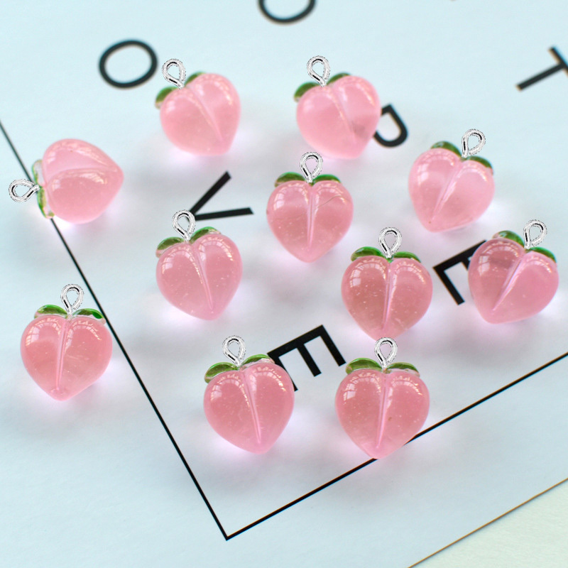 10Pcs New Transparent Peach Fl - Resin Craft Projects recension och pris