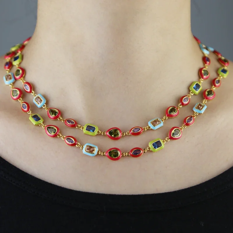 2026 New Rainbow Jewelry Gradi - Bezels Set Pendant recension och pris