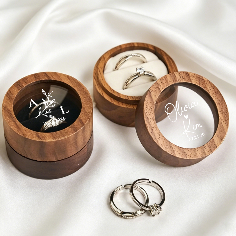 Personalized Wedding Ring Box  - Wood Ring Blank recension och pris