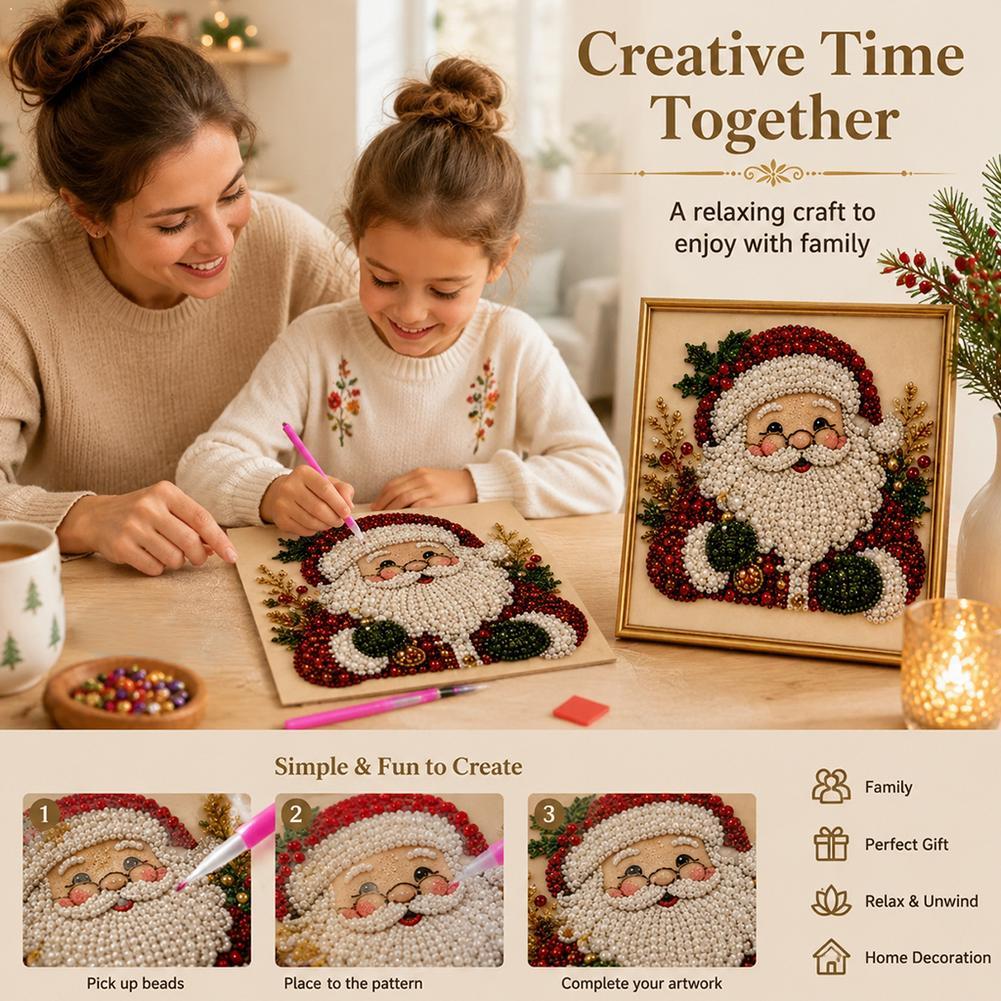 Christmas Santa Claus Pearl Ar - Resin Craft Kit recension och pris