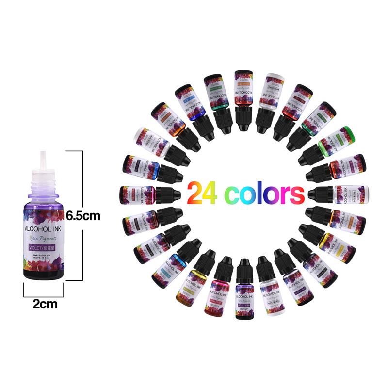 24 Color/Set 10ml  Resin Pigme - Resin Dye Alcohol recension och pris