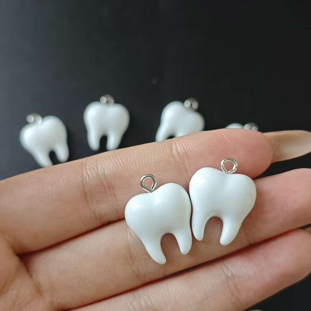 10pcs Cute White Teeth Resin P - Resin Craft Projects recension och pris