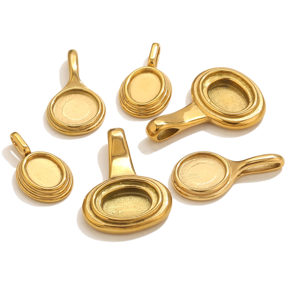 5pcs Stainless Steel Round Ova - Resin Crafts recension och pris