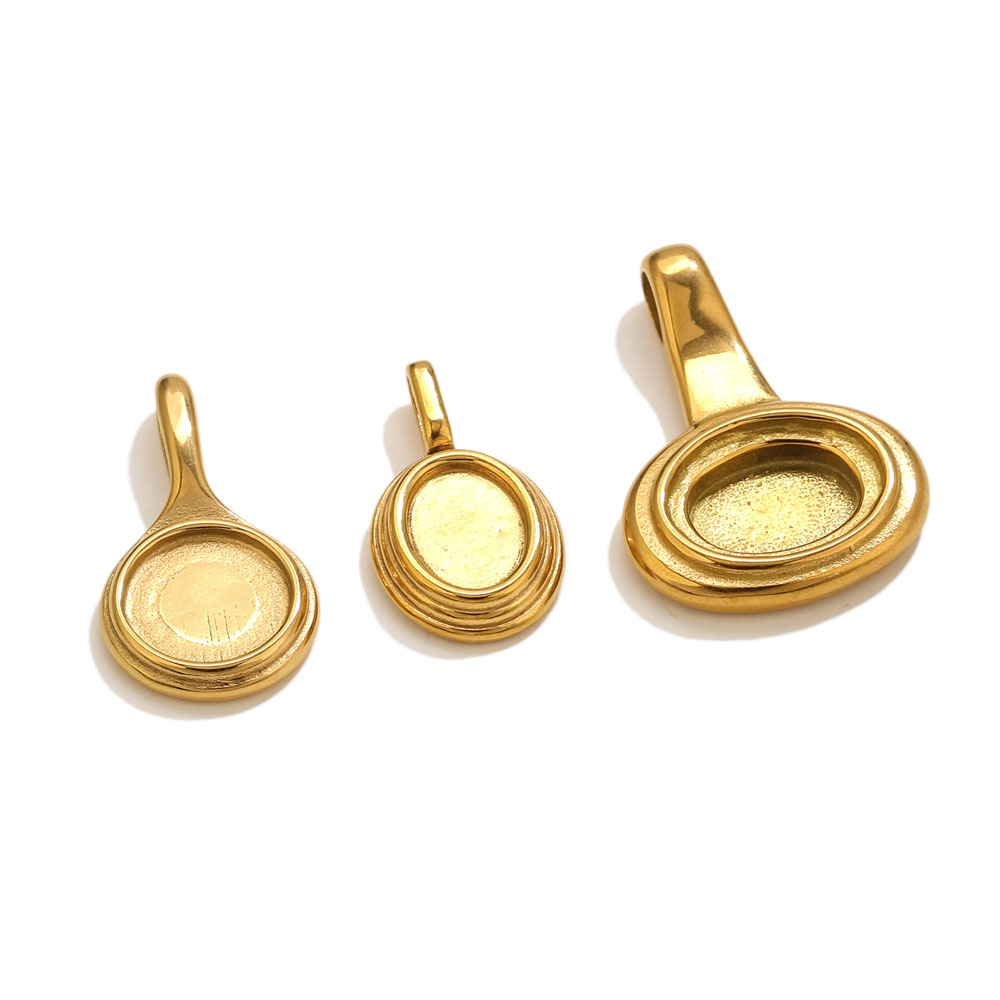 5pcs Stainless Steel Round Ova - Resin Crafts recension och pris