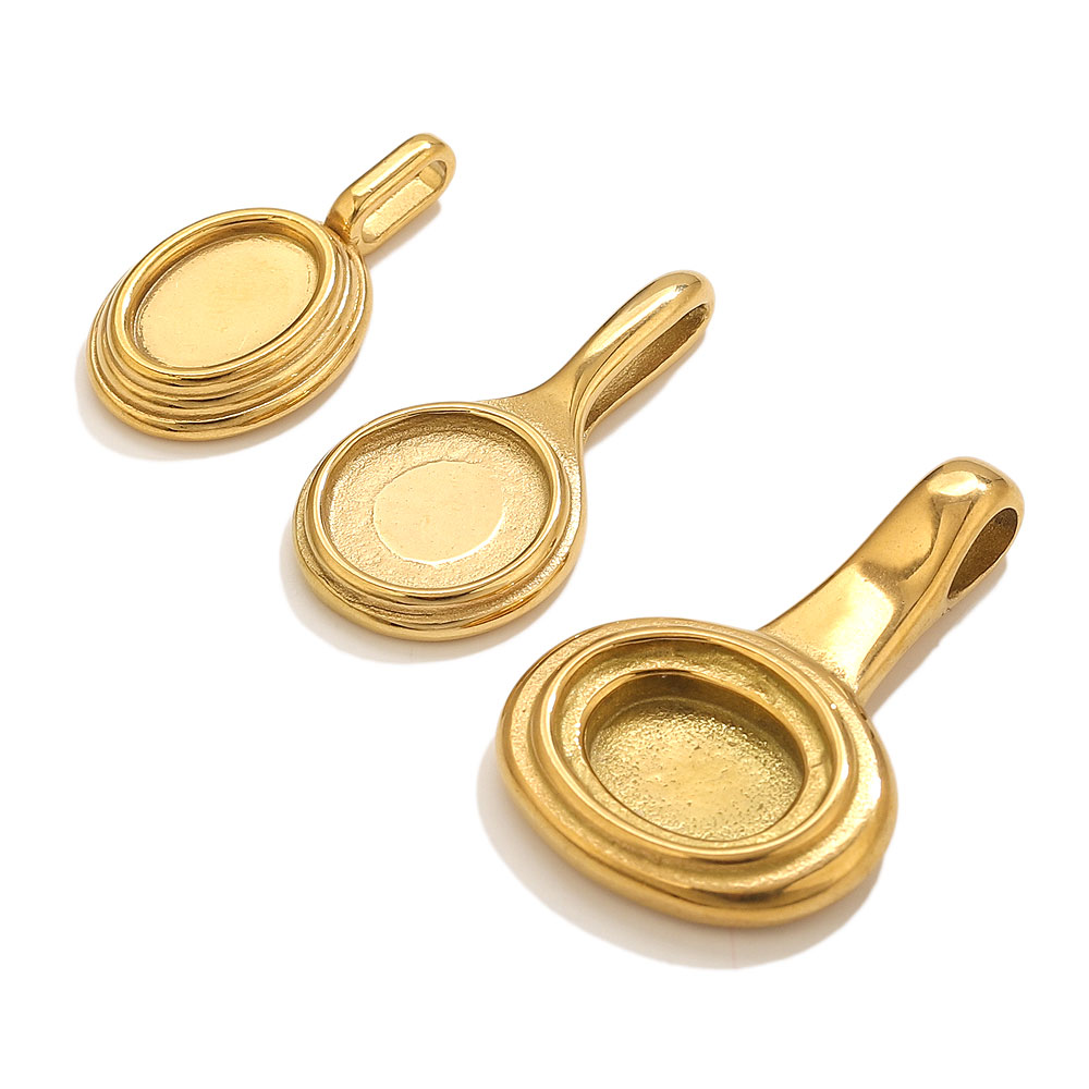5pcs Stainless Steel Round Ova - Resin Crafts recension och pris