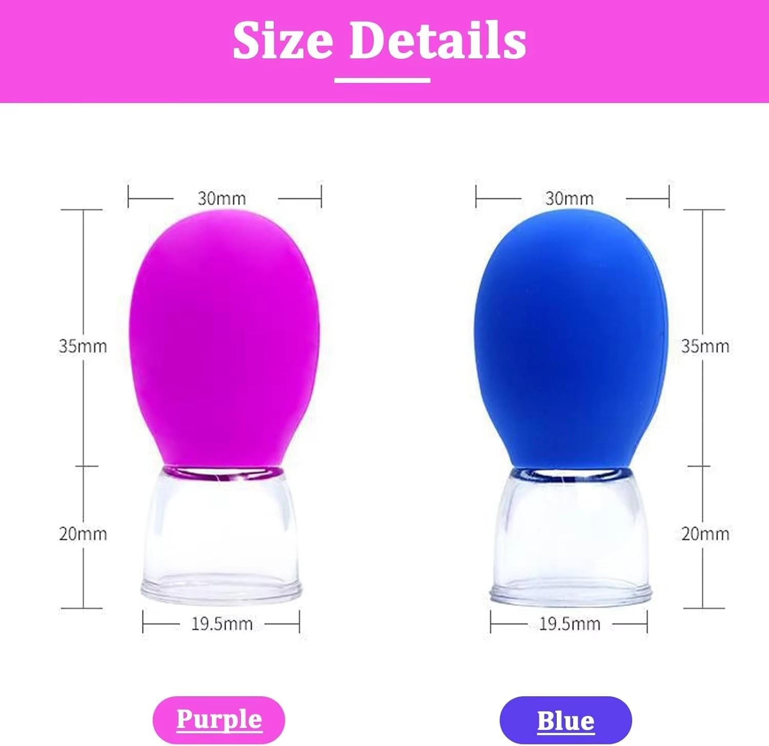 Mini Silicone Facial Cupping V - Vacuum Chamber Small recension och pris