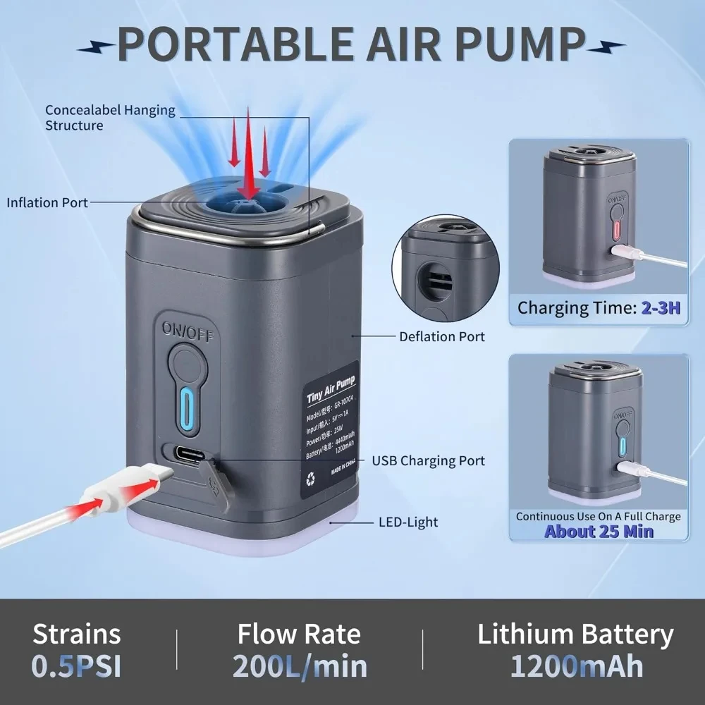 Mini Portable Air Pump with 13 - Vacuum Chamber Small recension och pris