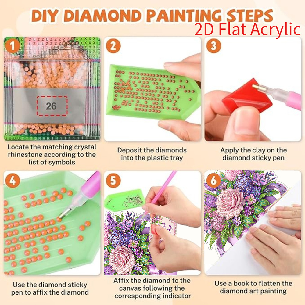 2D Flat Acrylic, 5D DIY Diamon - Resin Craft For Beginners recension och pris