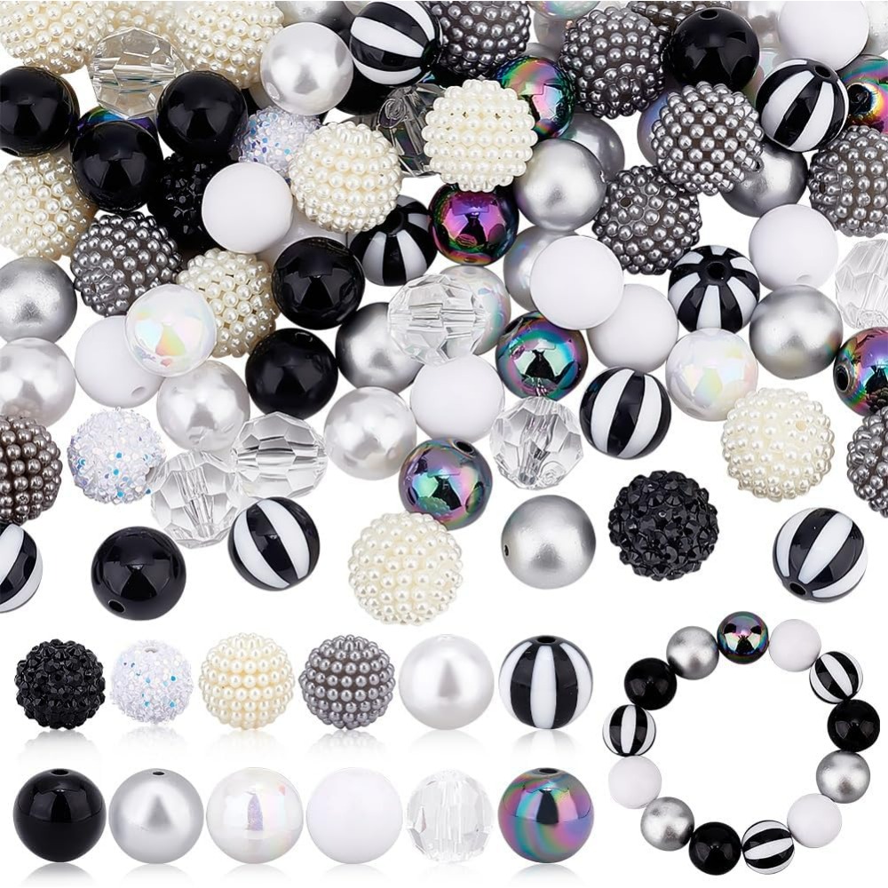 106pcs Chunky Beads 12 Styles  - Resin Crafts recension och pris