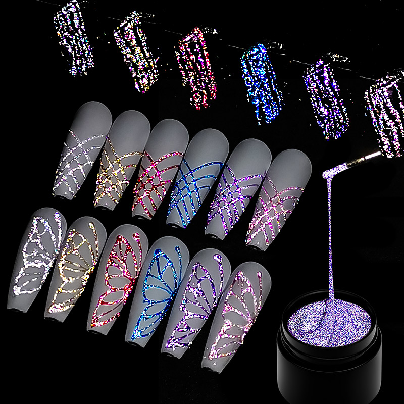 6Pcs/Set Reflective Glitter Sp - Resin Glitter Pack recension och pris