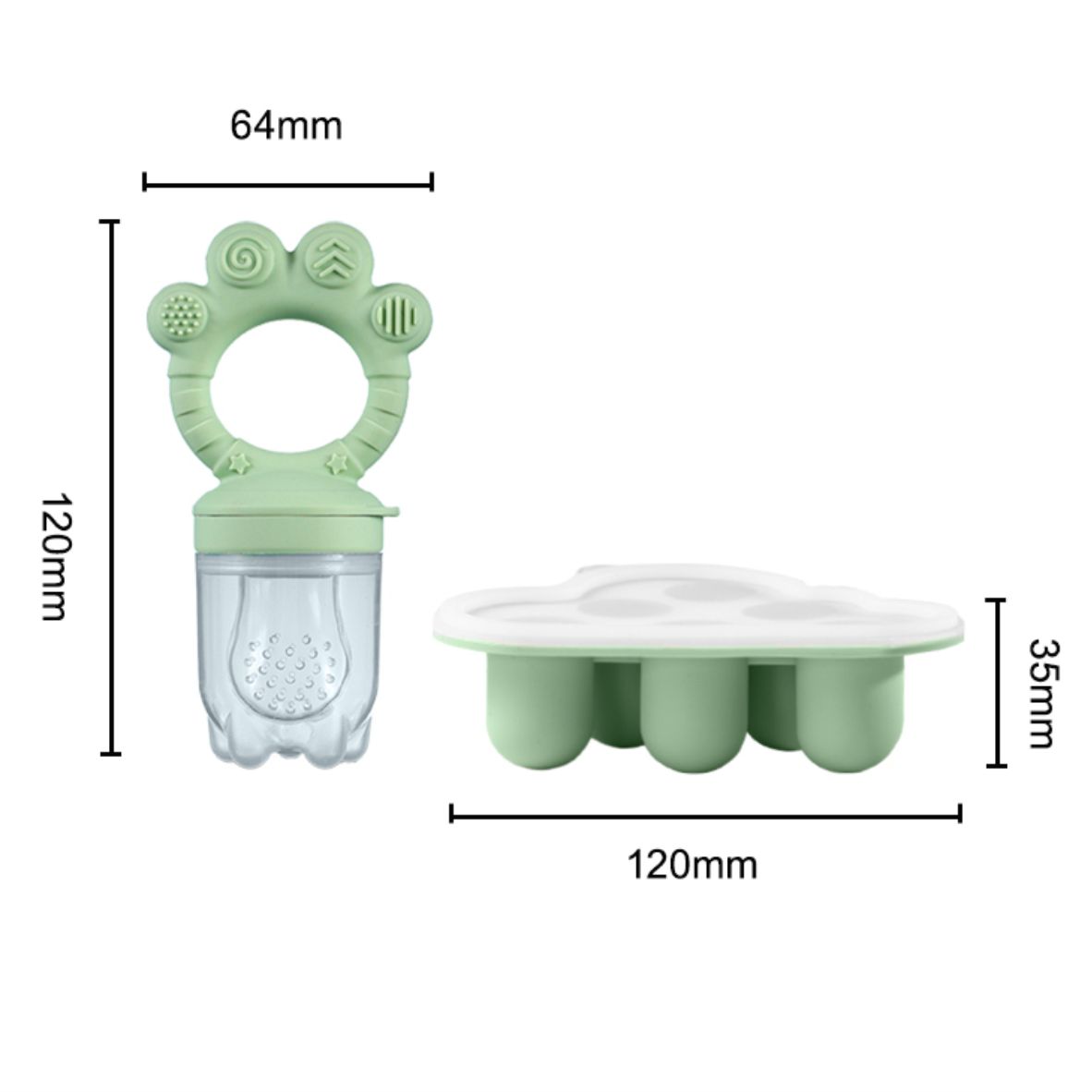 Baby Fruit Food Feeder & Freez - Silicone Mold Tray recension och pris