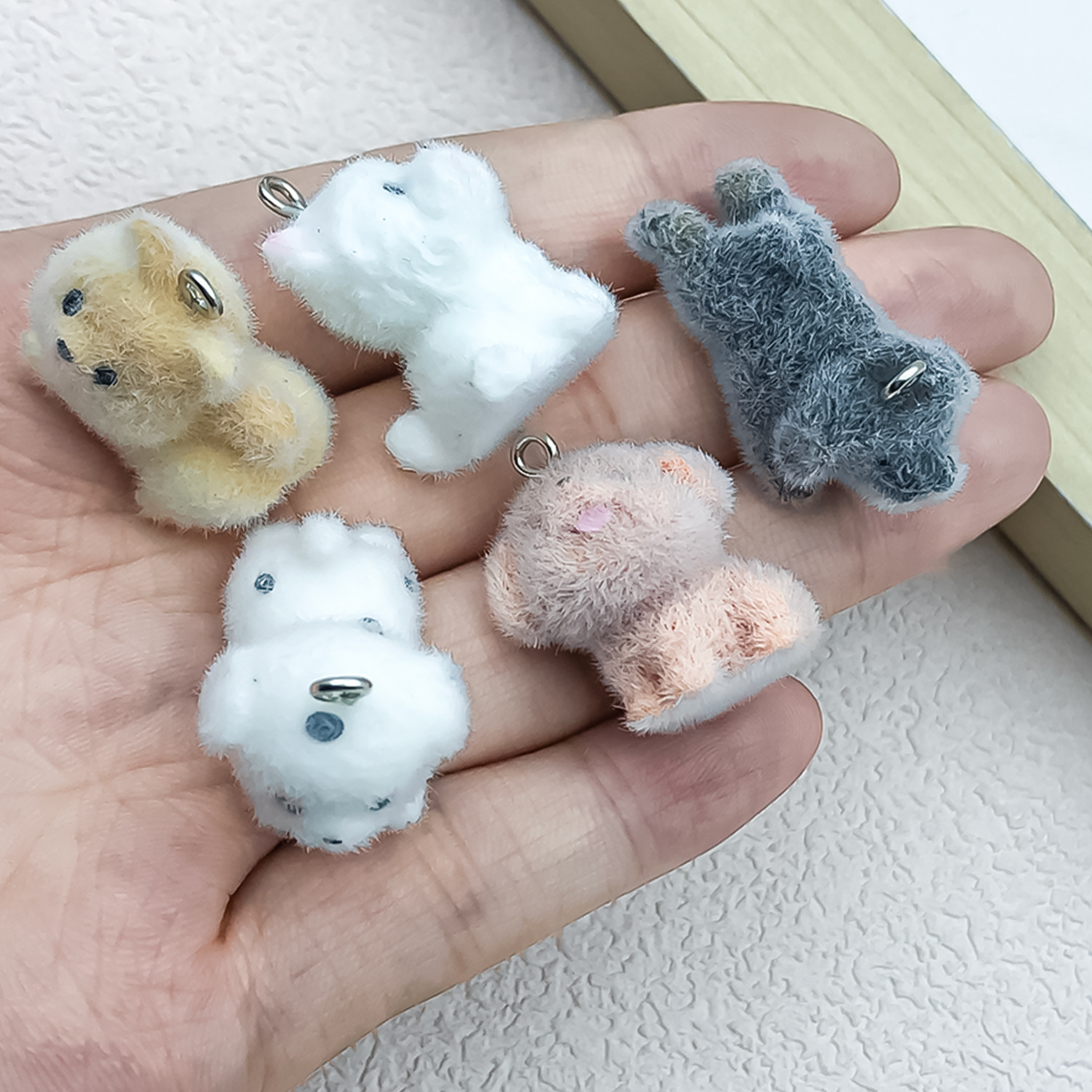 5pcs&1pc Flocked Resin Animal  - Resin Craft Kit recension och pris