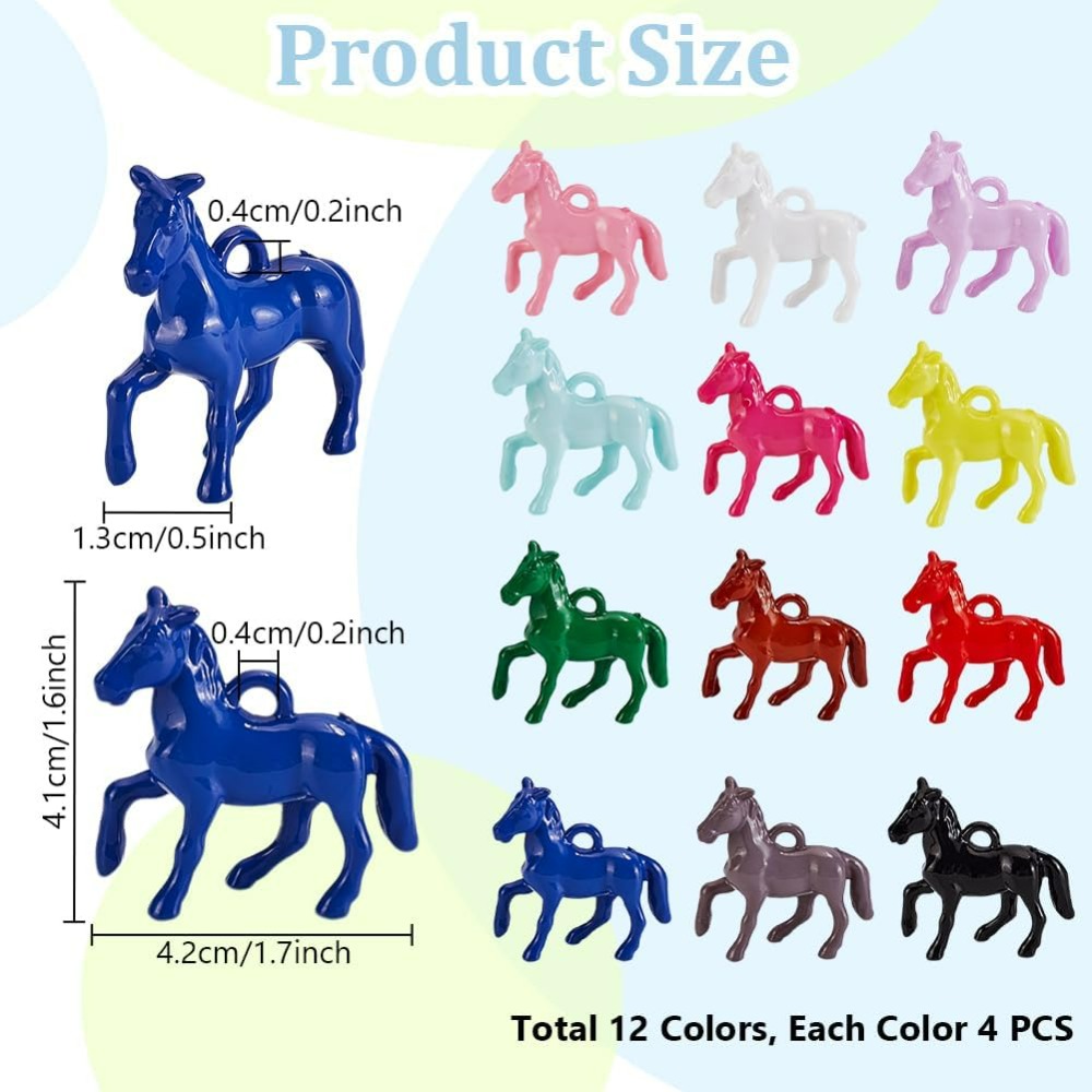 48pcs Opaque Acrylic Pendants  - Resin Craft Kit recension och pris