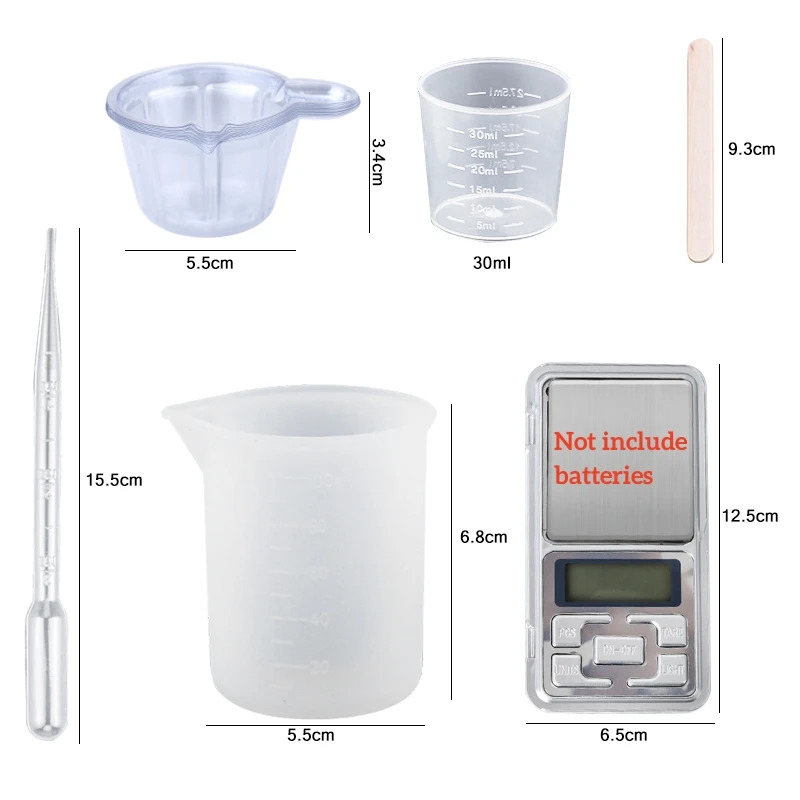 Epoxy Resin Kit Crystal Clear  - Mixing Cup Silicone recension och pris