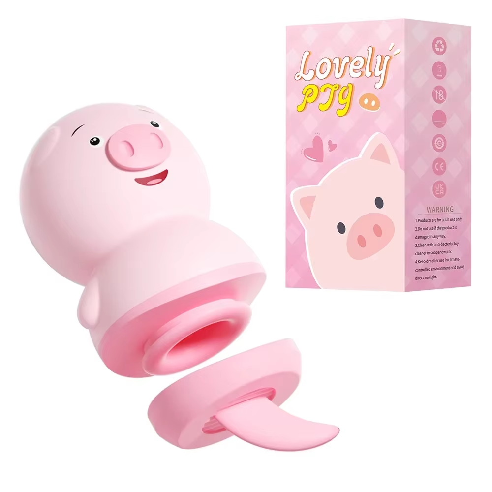 Mini Pig Licking Tongue Vibrat - Vacuum Chamber Small recension och pris