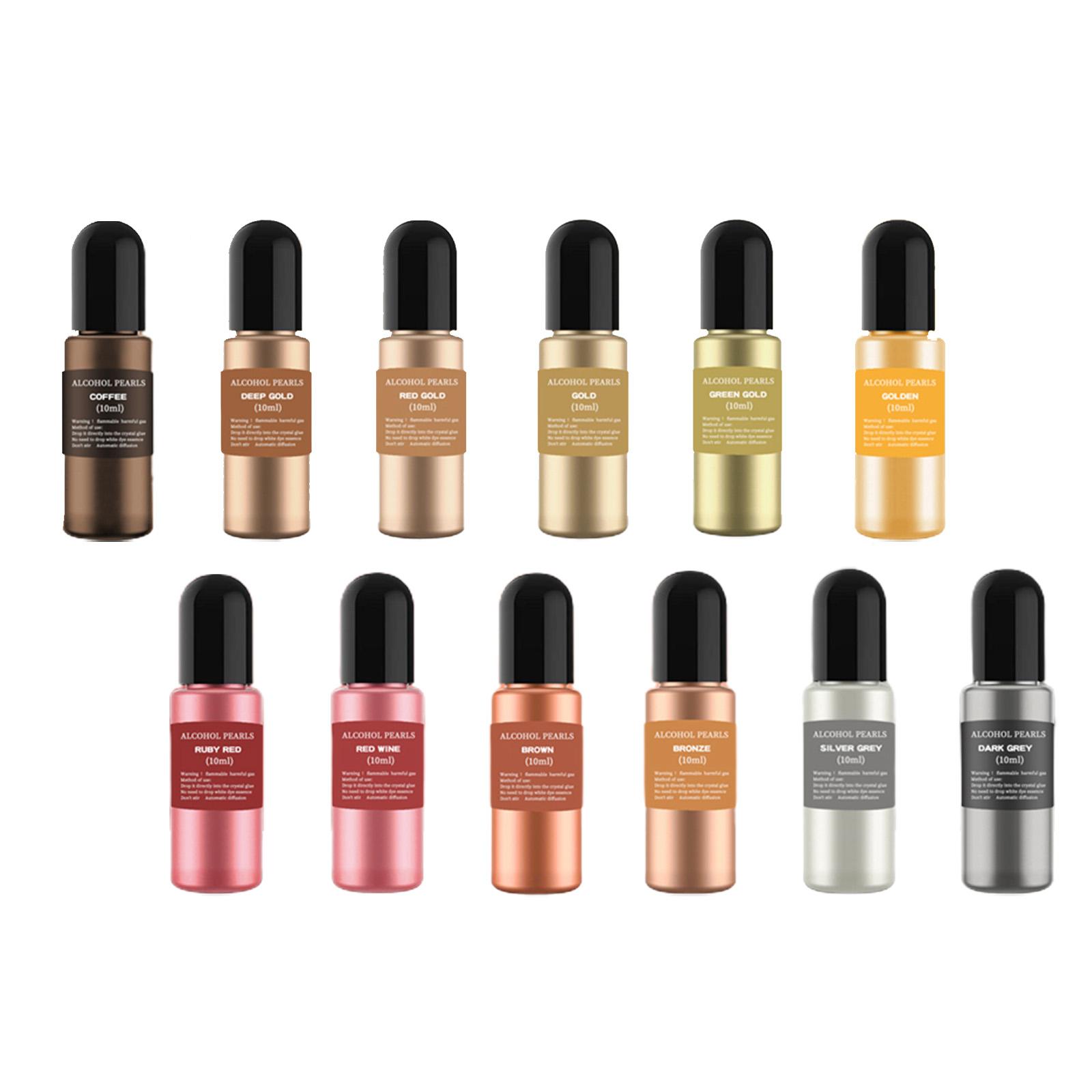 12 Bottles Metallic Alcohol In - Resin Dye Alcohol recension och pris