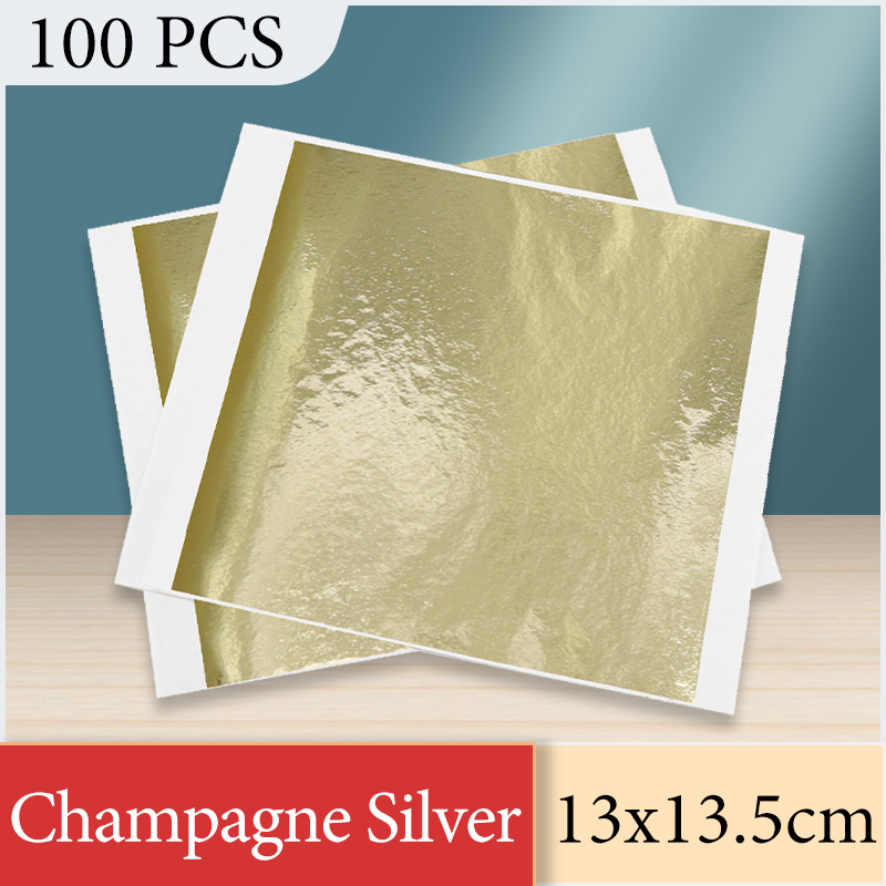 13x13.5cm Champagne Silver Foi - Gold Foil Flakes recension och pris