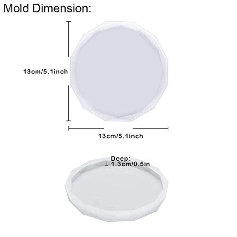 4 Pack Coaster Molds - Diamond - Geode Mold Silicone recension och pris
