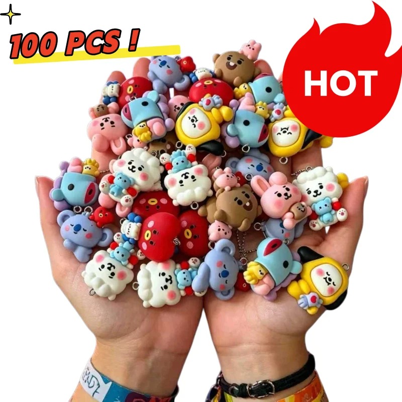 7pcs BT21 Resin Cartoon Charm  - Resin Craft Projects recension och pris