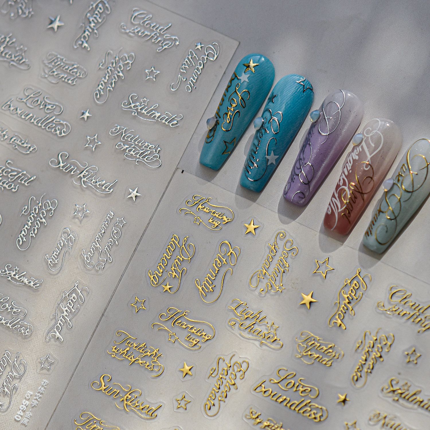 1pcs 5D Gold Foil Nail Art Sti - Gold Foil Flakes recension och pris