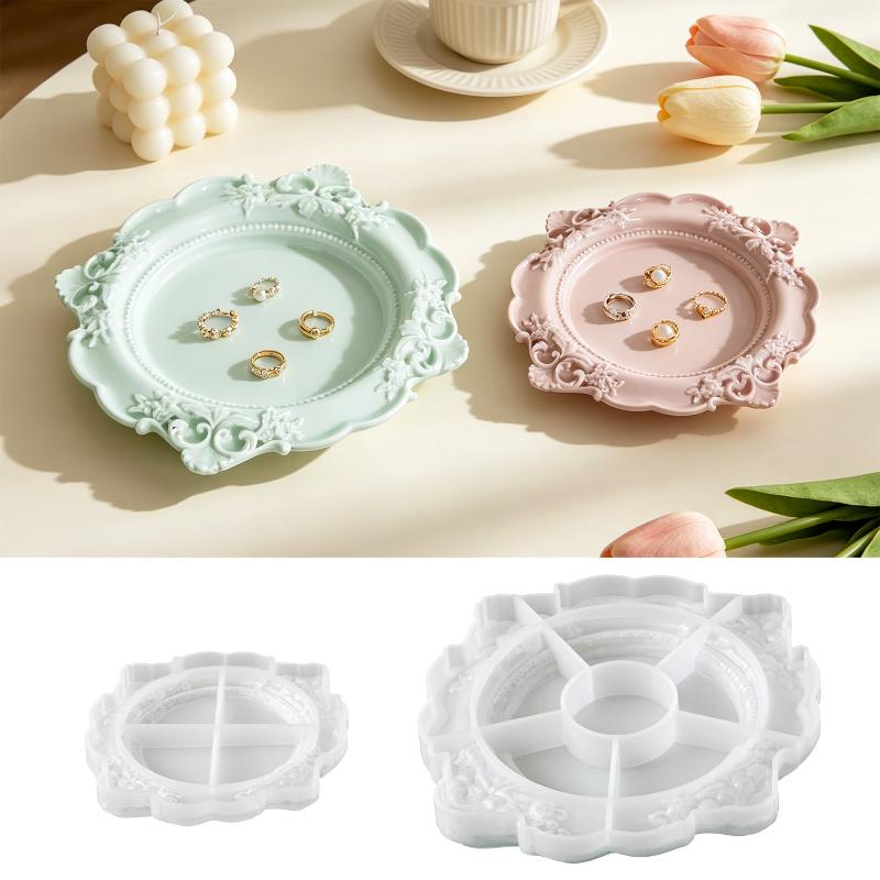 1Pcs Vintage Baroque Relief Si - Silicone Mold Tray recension och pris