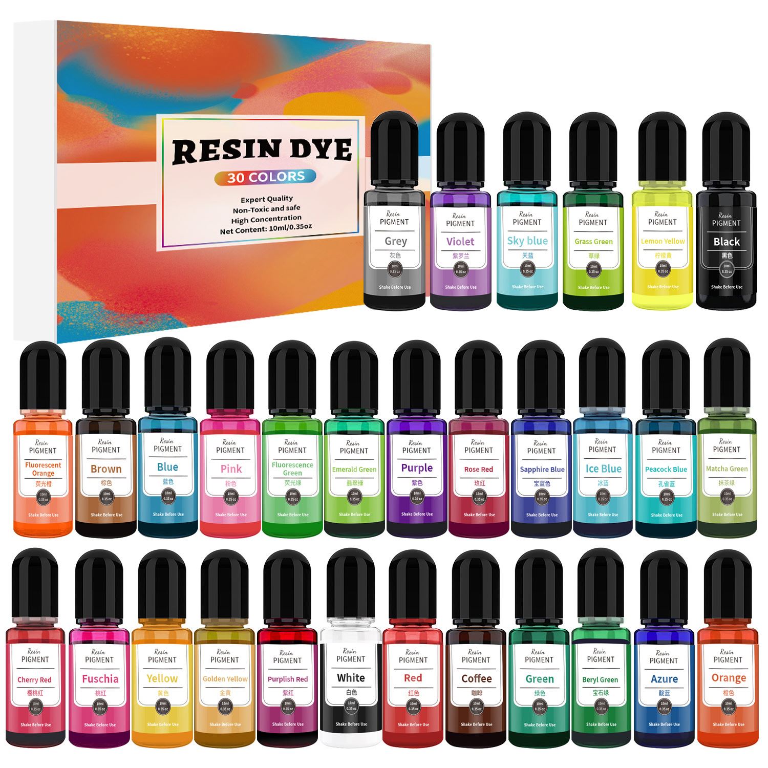 24/30 Colors Set 10ml Epoxy Re - Resin Dye Alcohol recension och pris