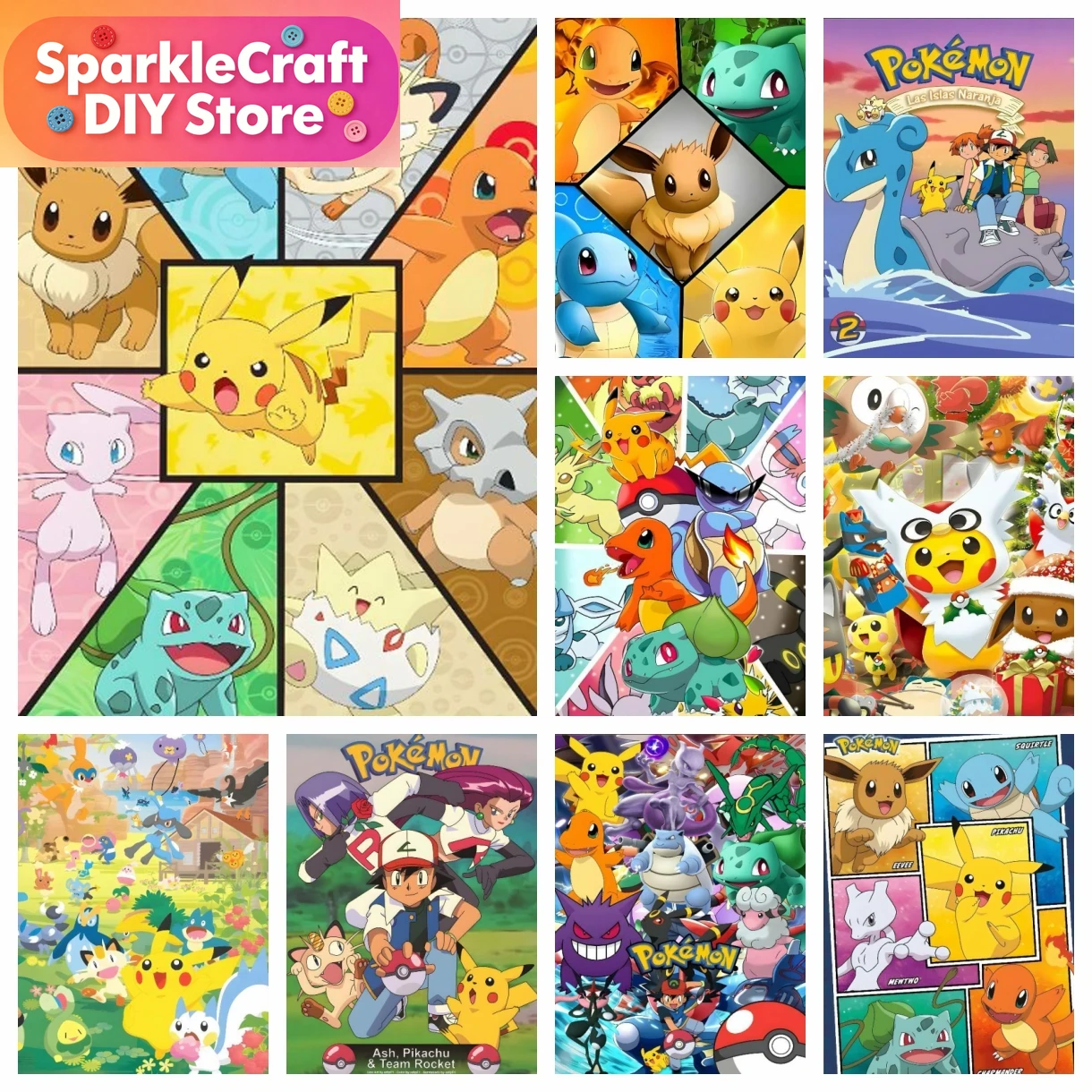1pc frameless Cartoon Pokemon  - Resin Craft Kit recension och pris