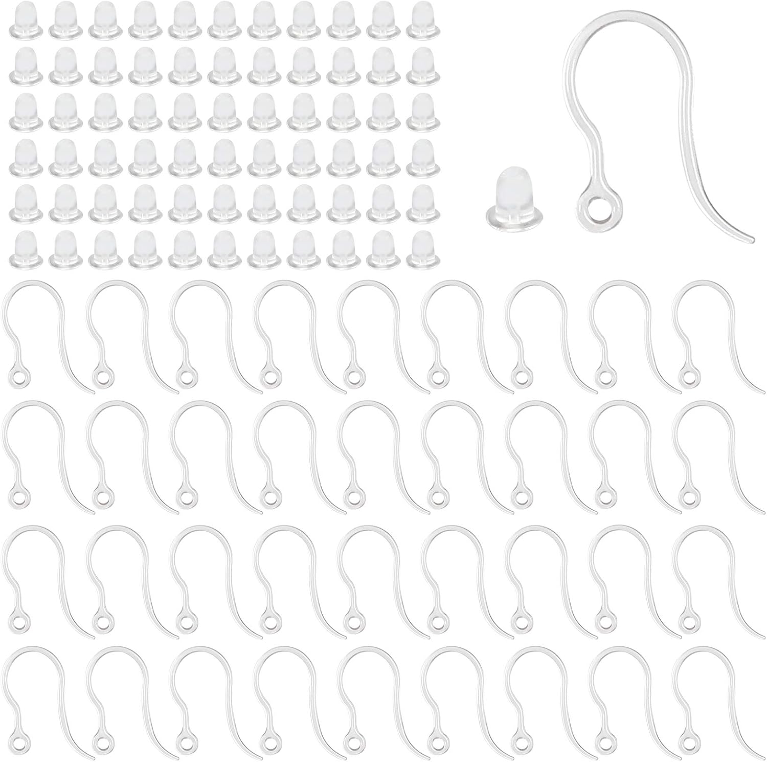 40pcs Clear Plastic Earring Ho - Resin Craft Projects recension och pris