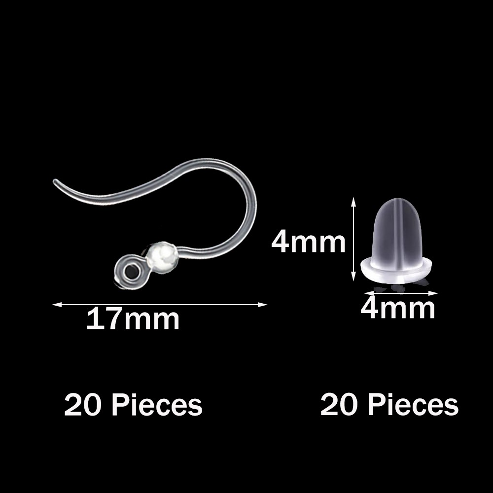 40pcs Clear Plastic Earring Ho - Resin Craft Projects recension och pris