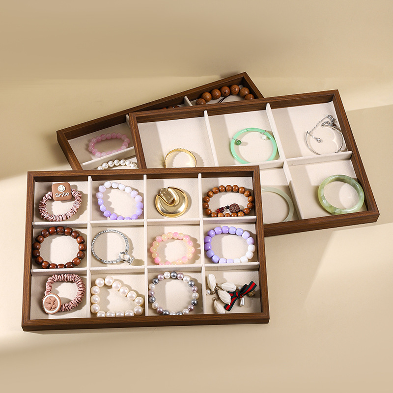 Walnut Wood Jewelry Display Tr - Wood Ring Blank recension och pris