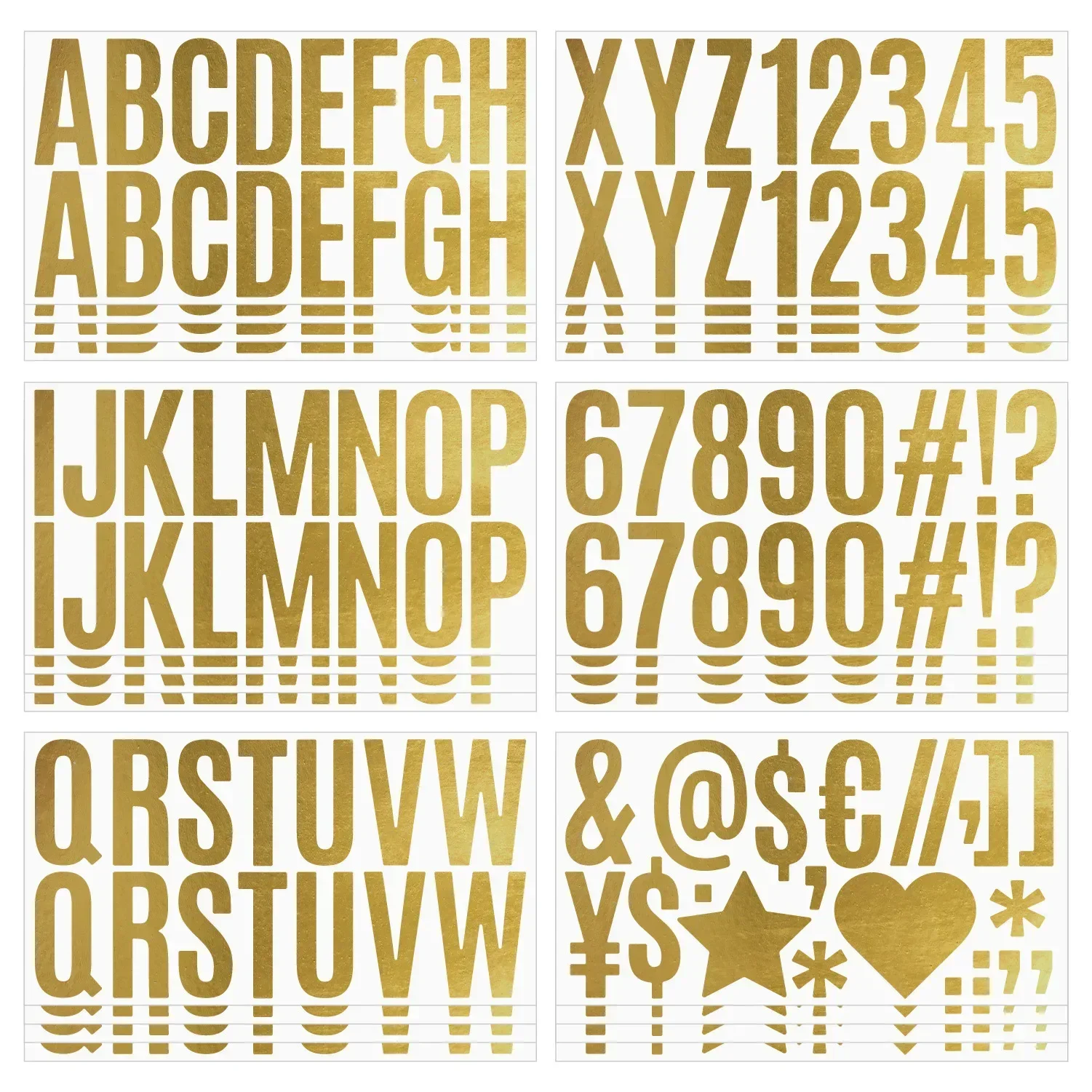 100 Pcs 6 Sheets Gold Letter S - Gold Foil Flakes recension och pris