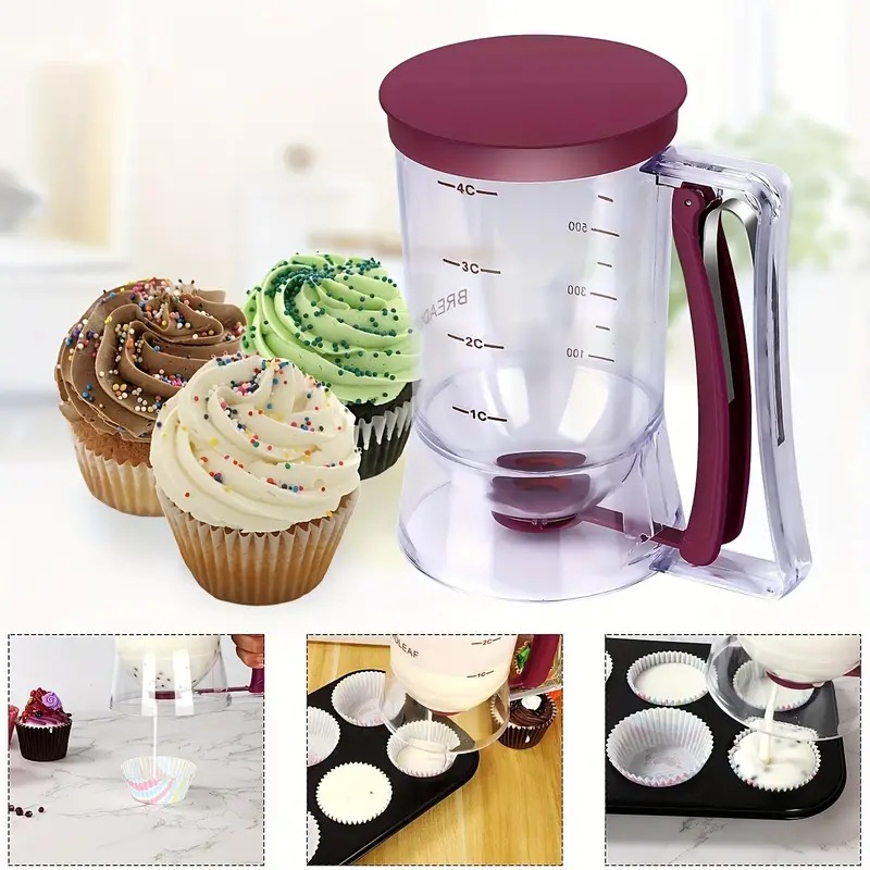 900ml Batter Dispenser Cupcake - Mixing Cup Silicone recension och pris