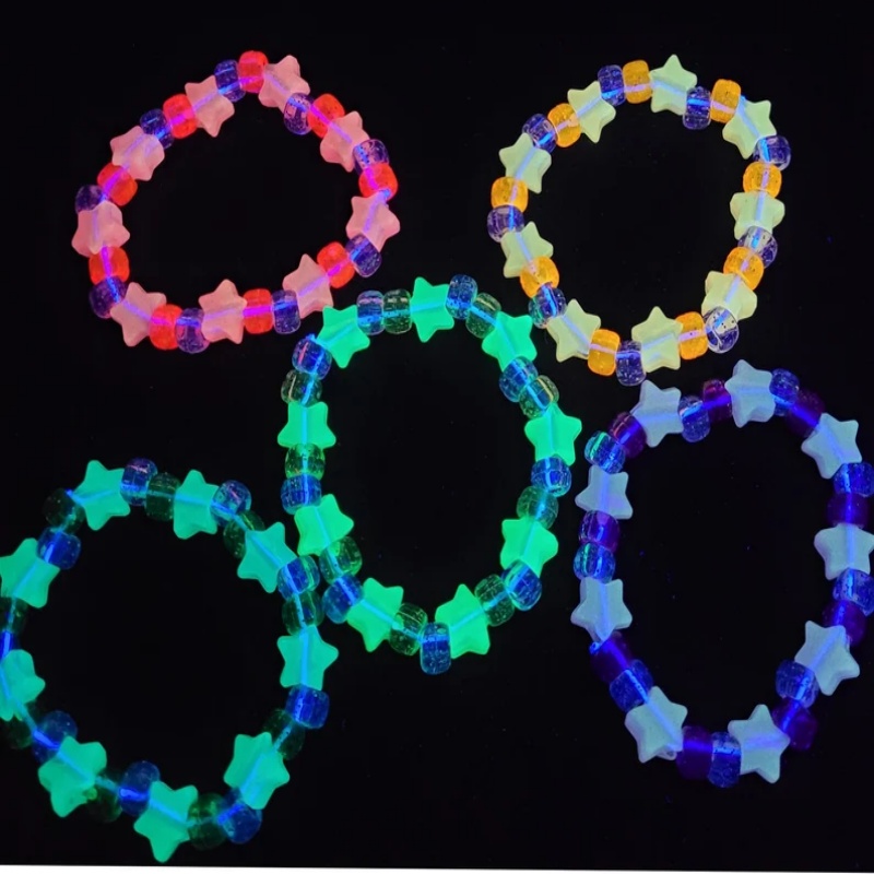 5 Glow star kandi bracelet set - Resin Glitter Pack recension och pris
