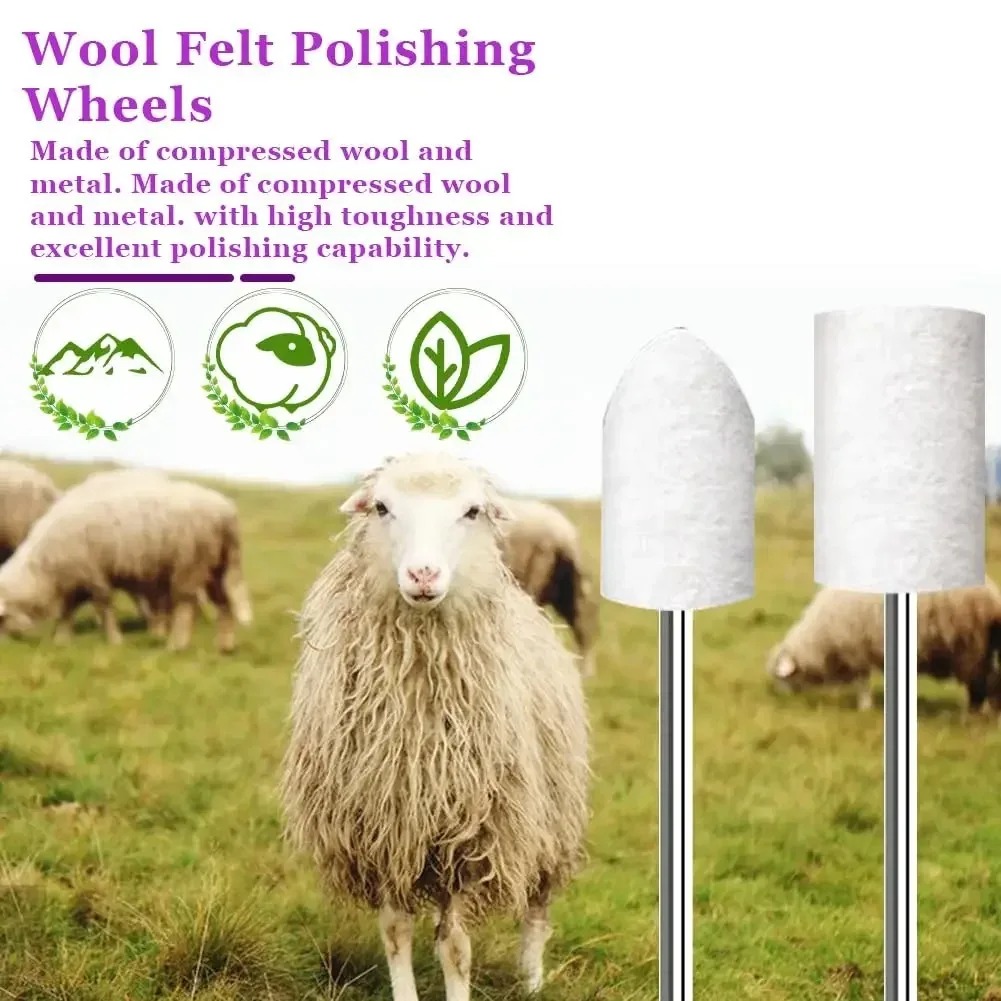 80PCS Wool Felt Buffing Wheel  - Resin Crafts Diy recension och pris