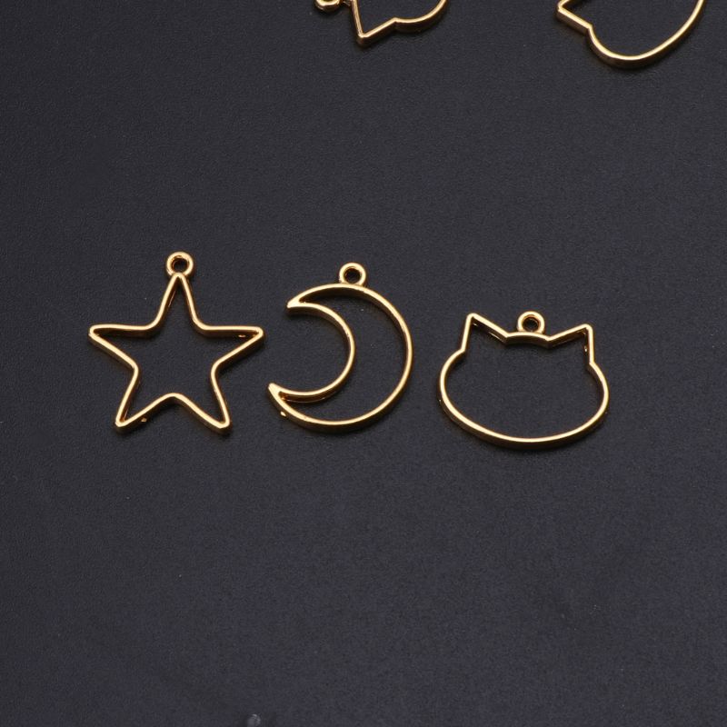 90 Pieces Mini Geometric Frame - Bezels Set Pendant recension och pris