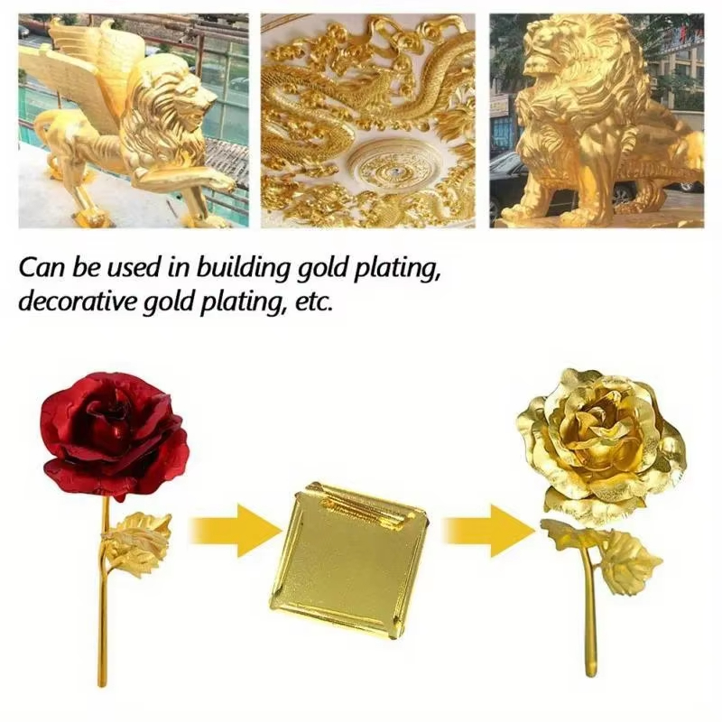 100pcs Imitation Gold Sliver C - Gold Foil Flakes recension och pris