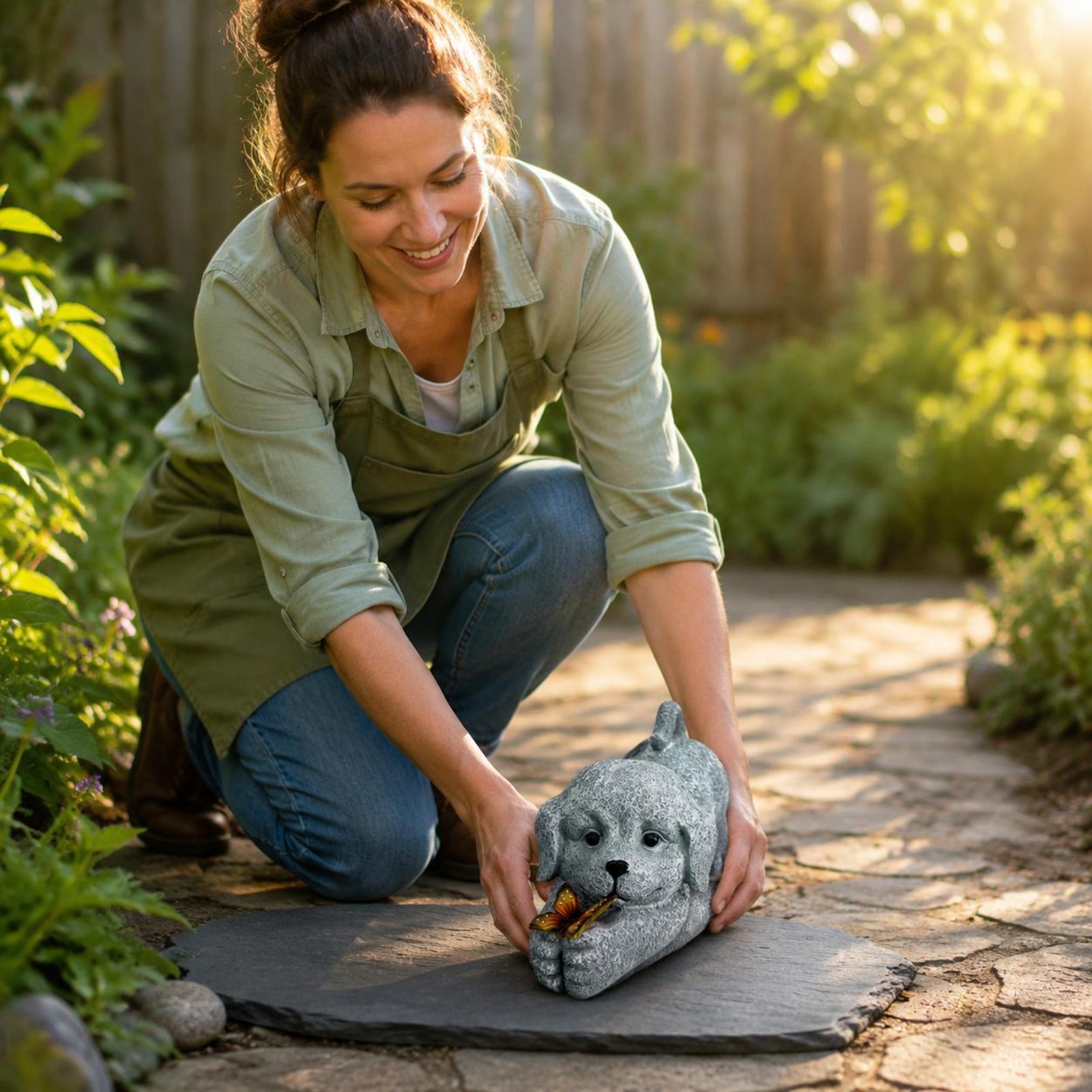 Solar Dog Statue Resin Craft S - Resin Crafts recension och pris