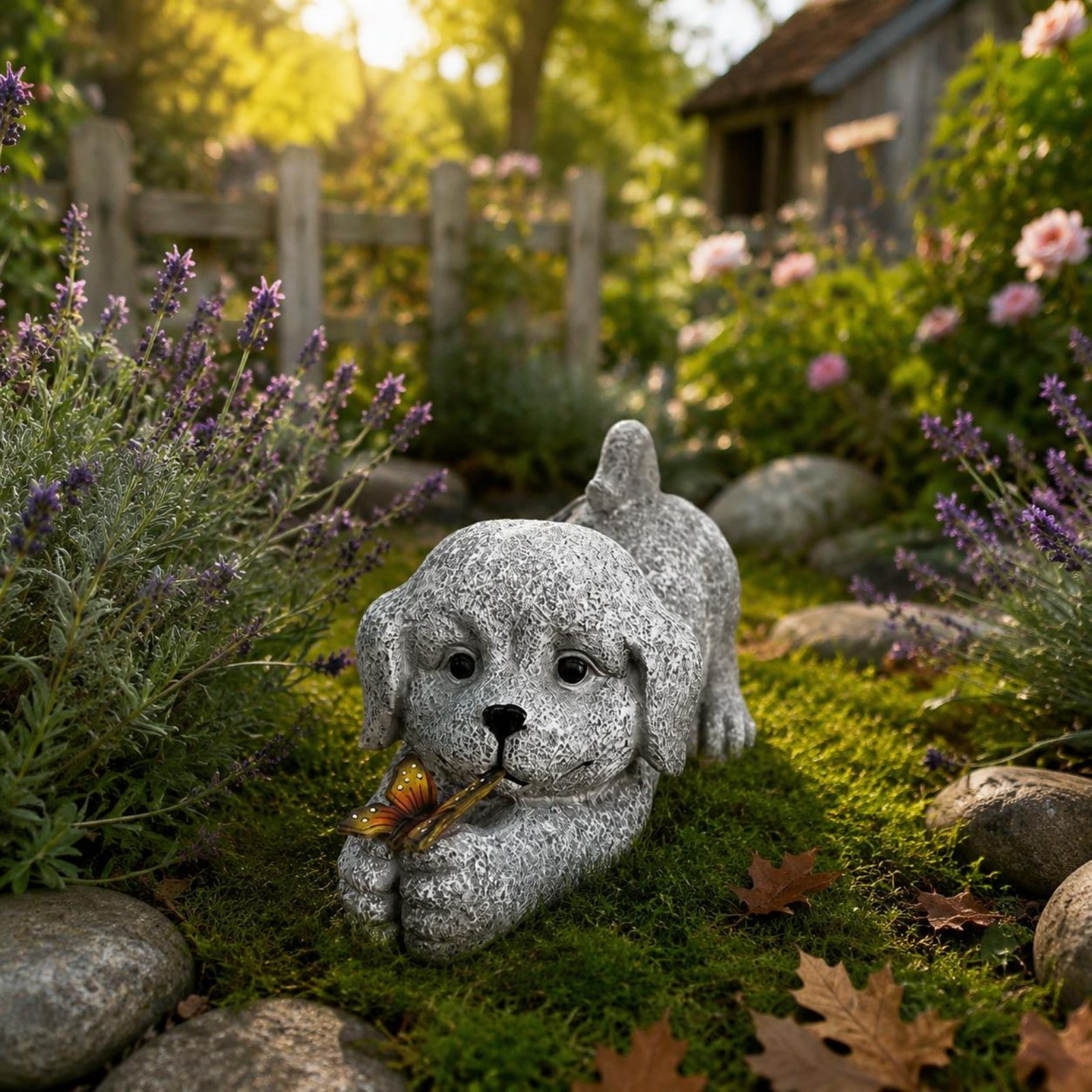 Solar Dog Statue Resin Craft S - Resin Crafts recension och pris