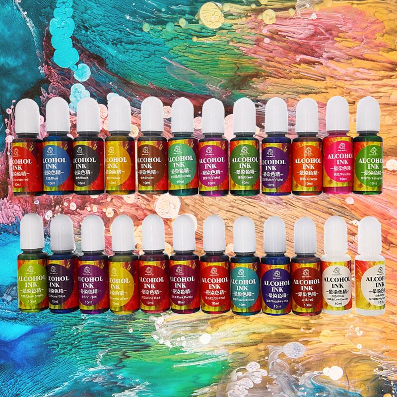 24 Color 10ml Art Ink Alcohol  - Resin Dye Alcohol recension och pris