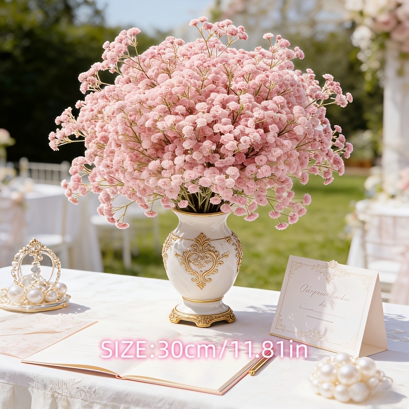 130-Stem Pink Gypsophila Artif - Dried Flower Bulk recension och pris