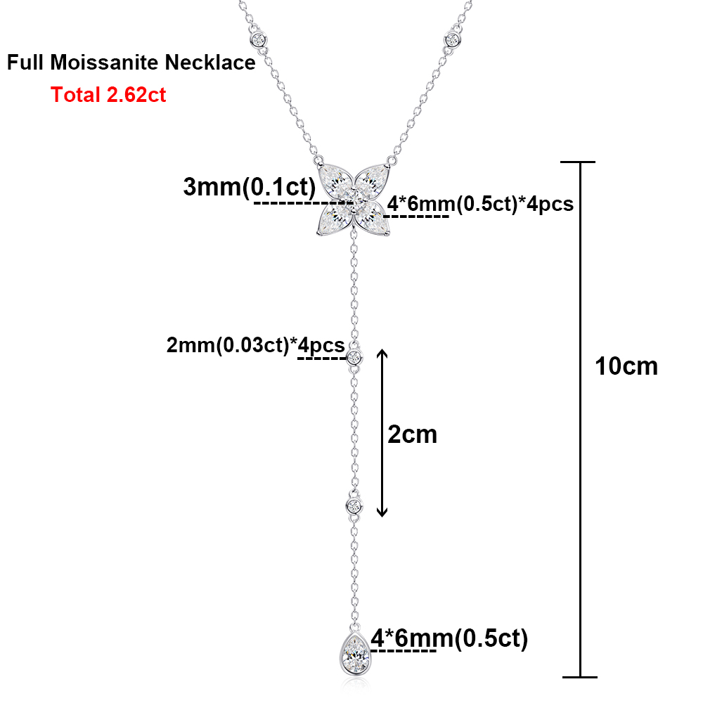 Bezel Set All Moissanite Penda - Bezels Set Pendant recension och pris
