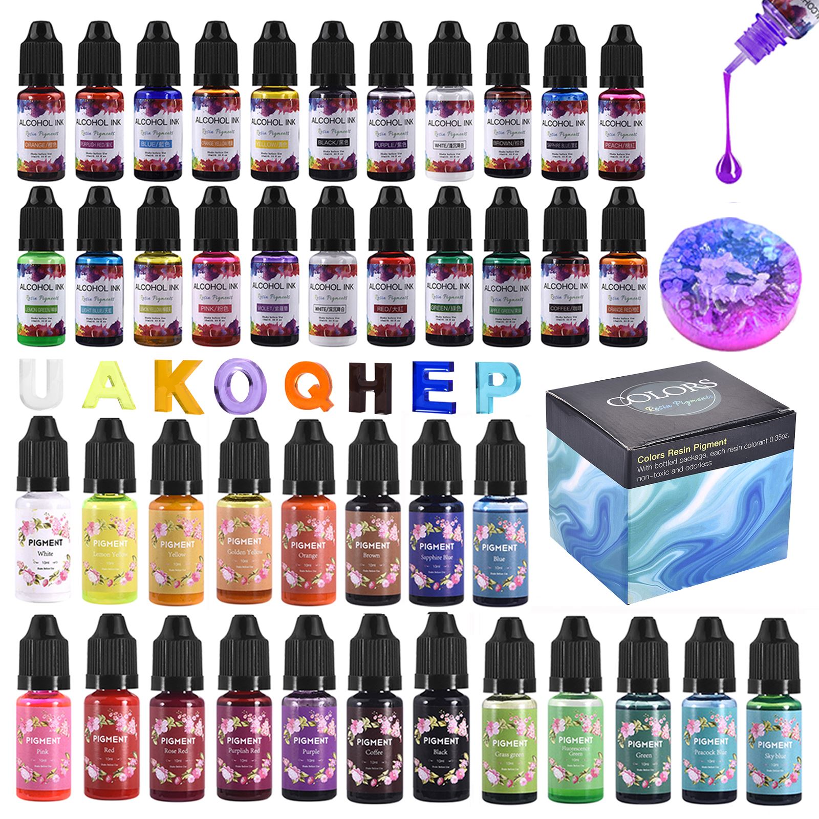 1 Set Resin Pigment Kit Art In - Resin Dye Alcohol recension och pris