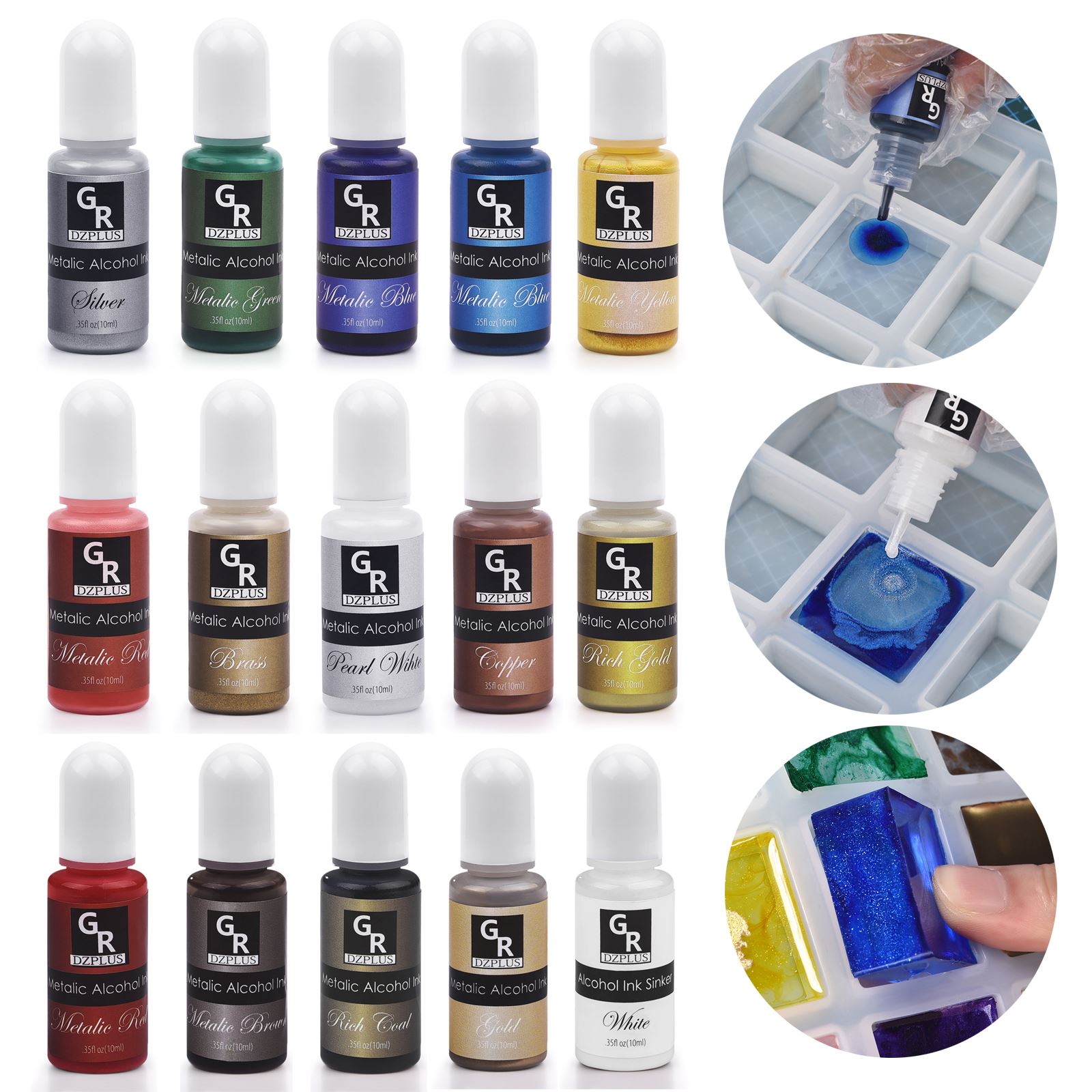 1 Set Resin Pigment Kit Art In - Resin Dye Alcohol recension och pris