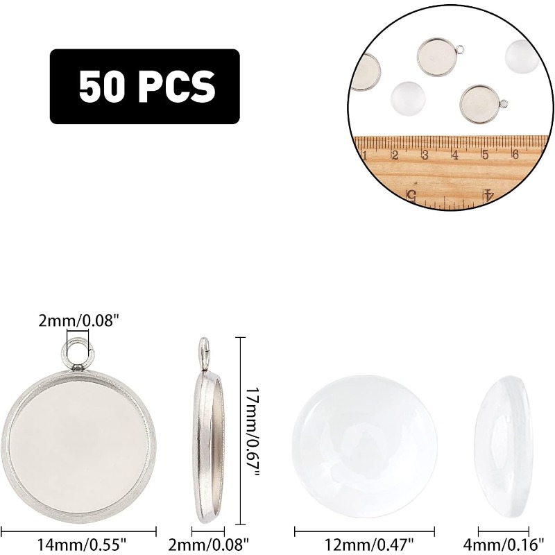 50 sets Pendant Cabochon Jewel - Bezels Set Pendant recension och pris