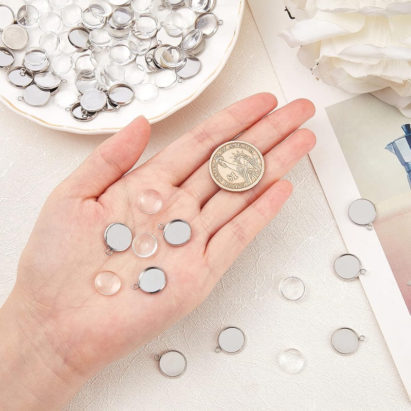 50 sets Pendant Cabochon Jewel - Bezels Set Pendant recension och pris