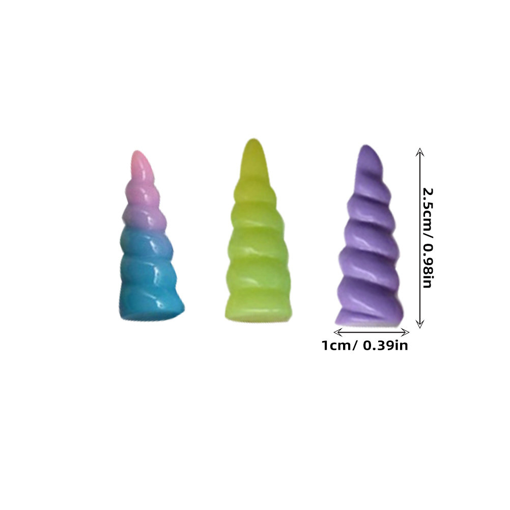 10Pcs Unicorn Horn Resin Spira - Resin Crafts recension och pris