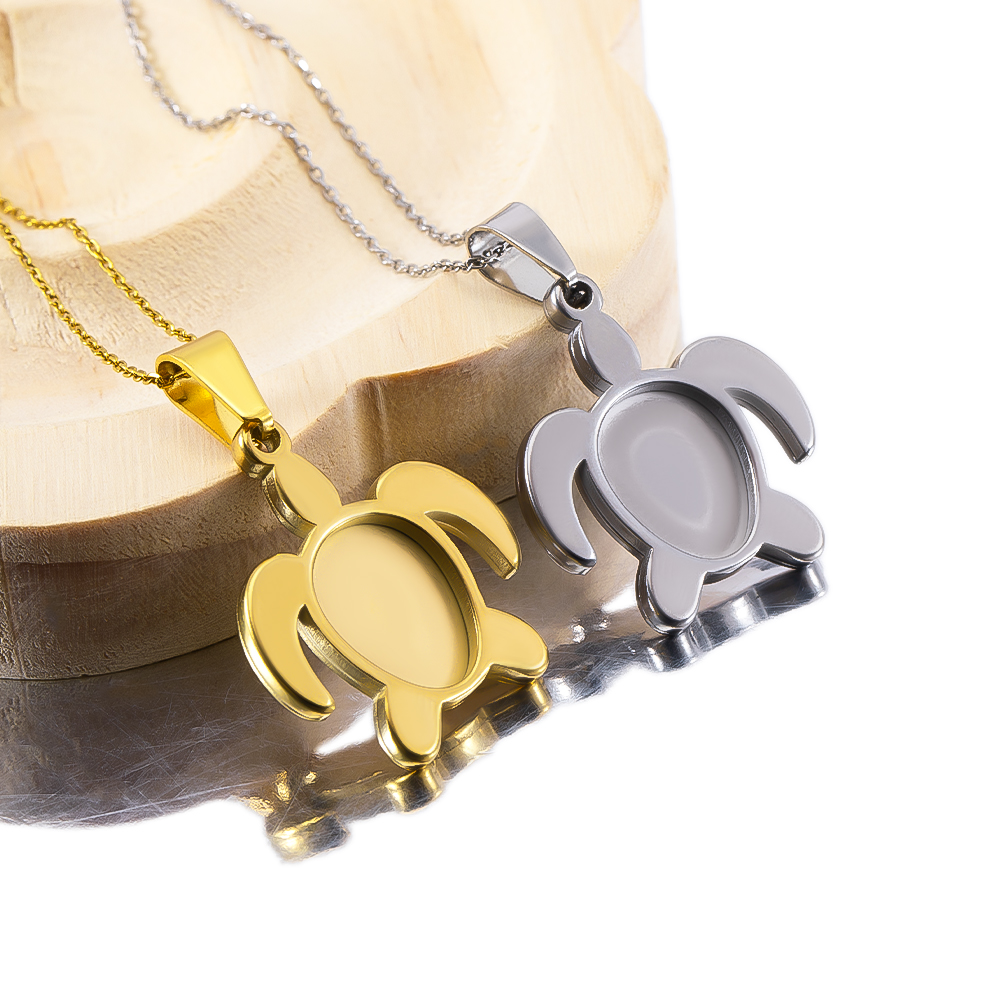 1pc 5pcs Stainless Steel Gold  - Bezels Set Pendant recension och pris